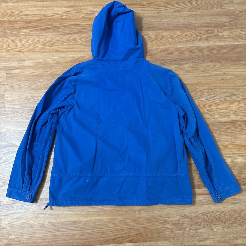 J Crew Women's Size Large Navy Blue Pullover Hooded Anorak Jacket - Picture 7 of 9